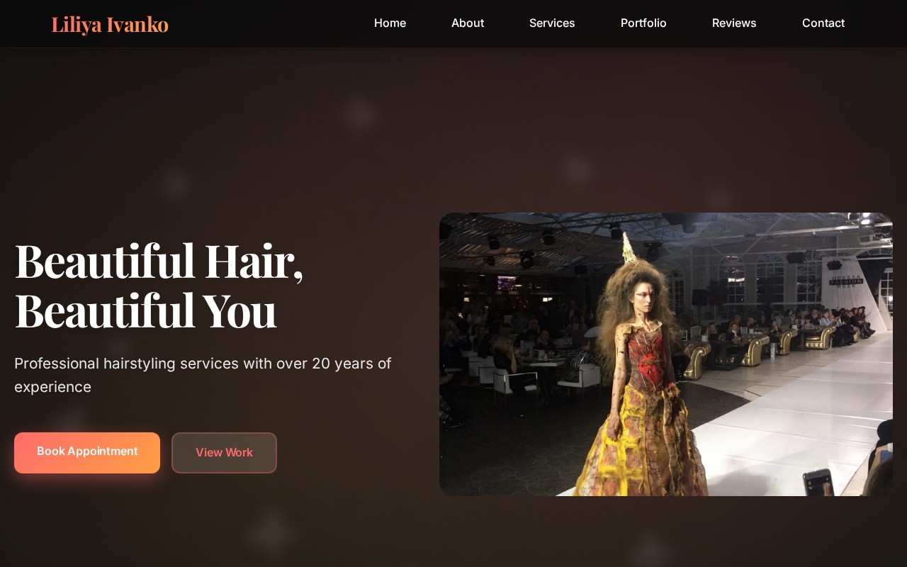 Liliya Ivanko professional hairstylist website