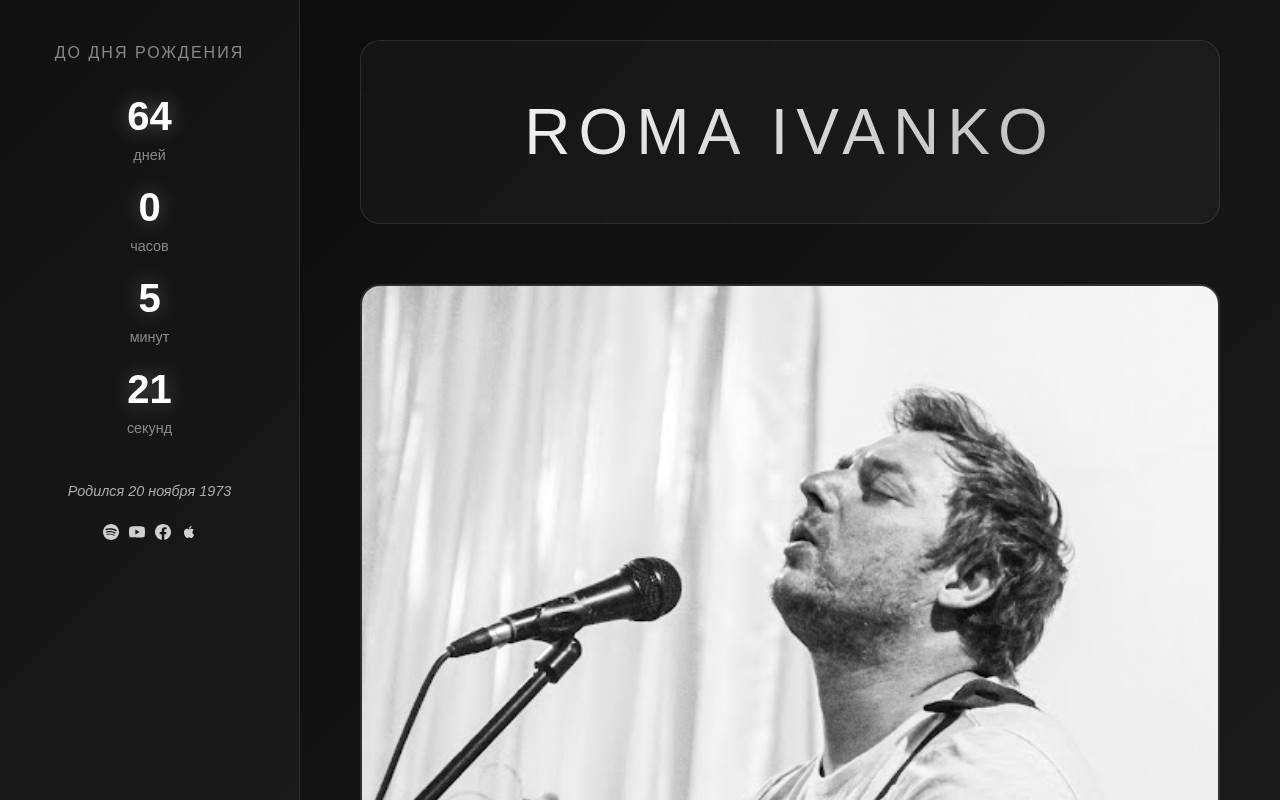 Roma Ivanko personal website